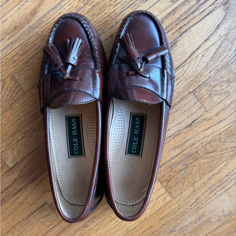 Cole Haan Chestnut Leather Slip-Ons